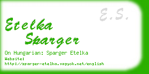 etelka sparger business card